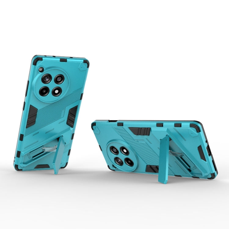 For OnePlus Ace 3 5G Punk Armor 2 in 1 PC + TPU Phone Case with Holder(Blue) - OnePlus Cases by buy2fix | Online Shopping UK | buy2fix