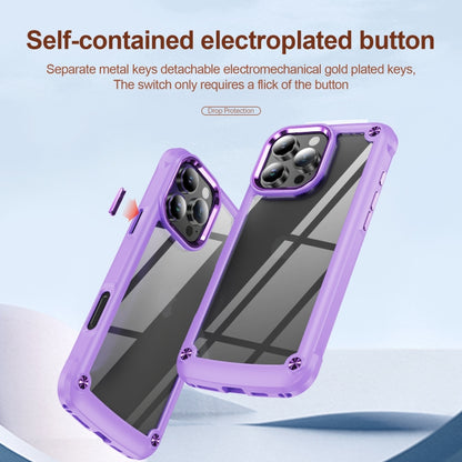 For iPhone 16 Pro TPU + PC Lens Protection Phone Case(Purple) - iPhone 16 Pro Cases by buy2fix | Online Shopping UK | buy2fix