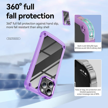 For iPhone 16 Pro TPU + PC Lens Protection Phone Case(Purple) - iPhone 16 Pro Cases by buy2fix | Online Shopping UK | buy2fix