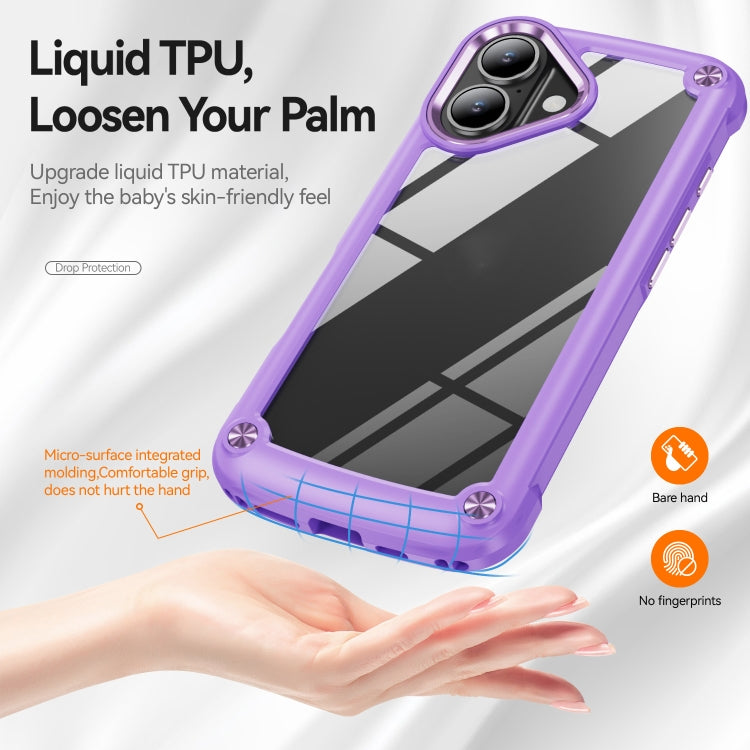 For iPhone 16 Plus TPU + PC Lens Protection Phone Case(Purple) - iPhone 16 Plus Cases by buy2fix | Online Shopping UK | buy2fix