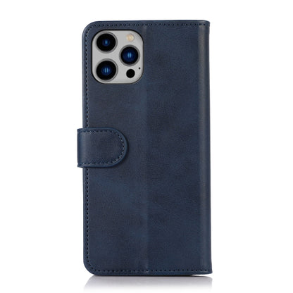 For iPhone 16 Pro Cow Texture Leather Phone Case(Blue) - iPhone 16 Pro Cases by buy2fix | Online Shopping UK | buy2fix