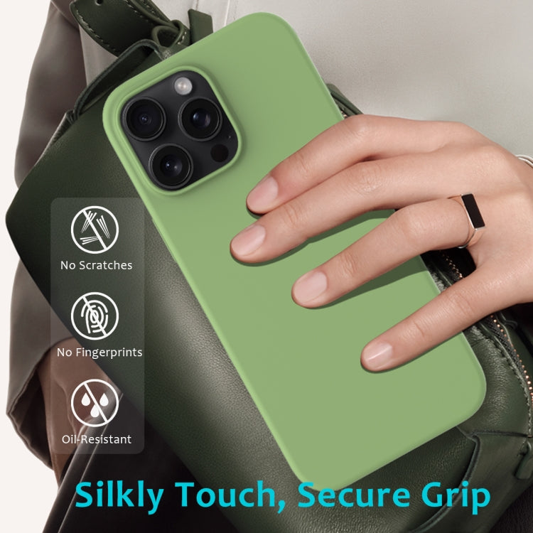 For iPhone 16 Pro Max Solid Color Silicone Phone Case(Mint Green) - More iPhone Cases by buy2fix | Online Shopping UK | buy2fix