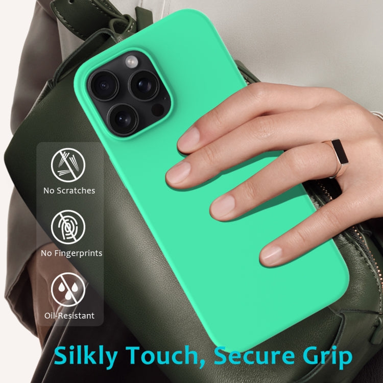 For iPhone 16 Pro Solid Color Silicone Phone Case(Green) - More iPhone Cases by buy2fix | Online Shopping UK | buy2fix