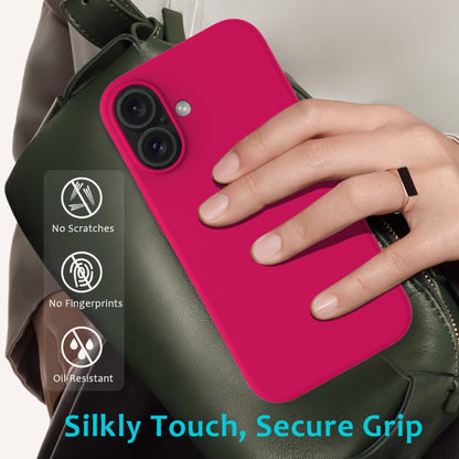 For iPhone 16 Plus Solid Color Silicone Phone Case(Rose Red) - More iPhone Cases by buy2fix | Online Shopping UK | buy2fix