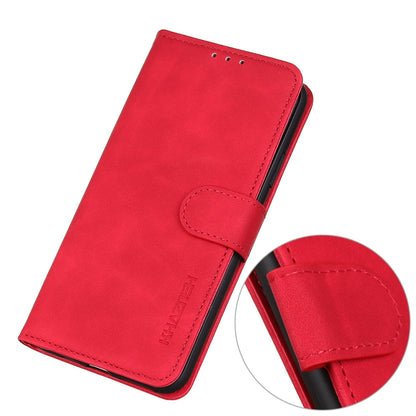 For iPhone 16 KHAZNEH Retro Texture Leather Phone Case(Red) - iPhone 16 Cases by buy2fix | Online Shopping UK | buy2fix