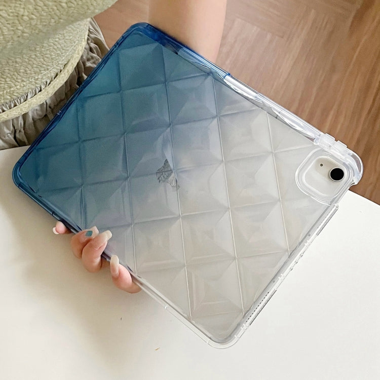 For iPad Air 11 2024 / iPad Pro 11 Gradient Diamond Plaid TPU Tablet Case(Gradient Blue) - iPad Pro 11 (2022/2021) Cases by buy2fix | Online Shopping UK | buy2fix