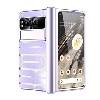 For Google Pixel Fold Integrated Electroplating Folding Phone Case(Purple) - Google Cases by buy2fix | Online Shopping UK | buy2fix