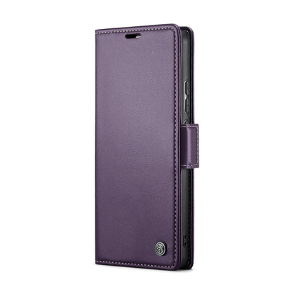 For Realme 10 Pro+ CaseMe 023 Butterfly Buckle Litchi Texture RFID Anti-theft Leather Phone Case(Pearly Purple) - Realme Cases by CaseMe | Online Shopping UK | buy2fix