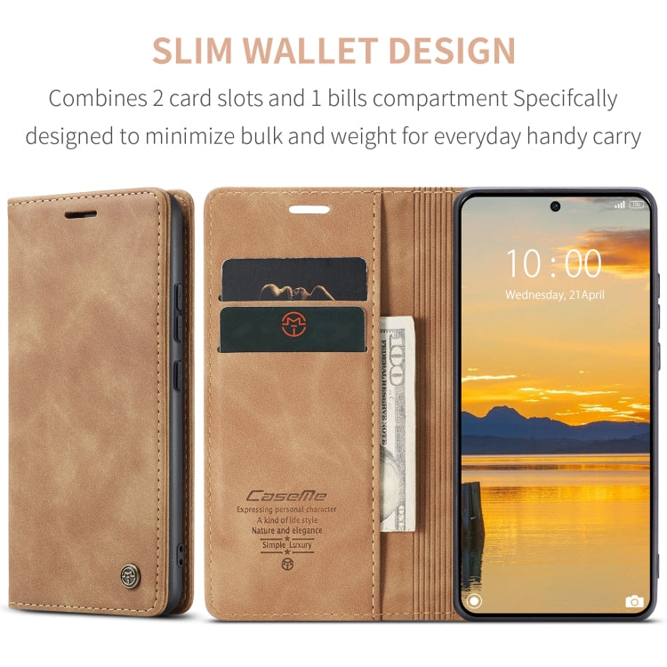 For Xiaomi Redmi K70E 5G CaseMe 013 Multifunctional Horizontal Flip Leather Phone Case(Brown) - K70E Cases by CaseMe | Online Shopping UK | buy2fix