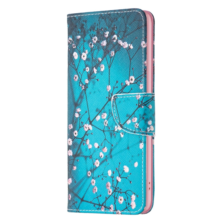 For iPhone 16 Pro Max Colored Drawing Pattern Leather Phone Case(Plum Blossom) - iPhone 16 Pro Max Cases by buy2fix | Online Shopping UK | buy2fix