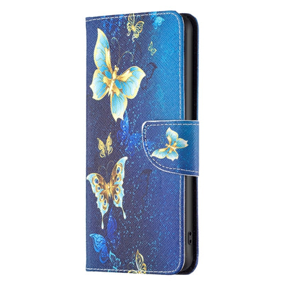 For iPhone 16 Pro Max Colored Drawing Pattern Flip Leather Phone Case(Gold Butterfly) - iPhone 16 Pro Max Cases by buy2fix | Online Shopping UK | buy2fix