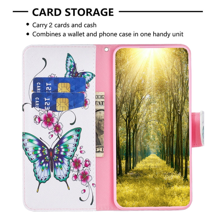 For iPhone 16 Pro Max Colored Drawing Pattern Flip Leather Phone Case(Flowers Butterfly) - iPhone 16 Pro Max Cases by buy2fix | Online Shopping UK | buy2fix