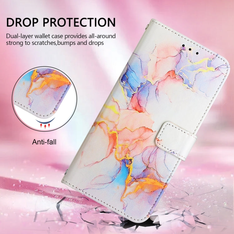 For iPhone 16 Pro Max PT003 Marble Pattern Flip Leather Phone Case(Galaxy Marble White LS004) - iPhone 16 Pro Max Cases by buy2fix | Online Shopping UK | buy2fix