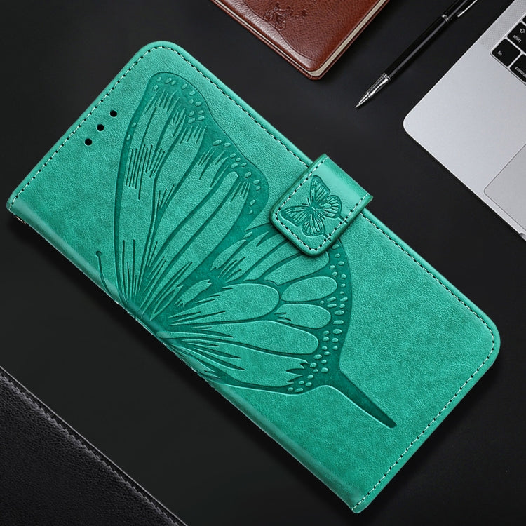 For iPhone SE 2024 Embossed Butterfly Leather Phone Case(Green) - More iPhone Cases by buy2fix | Online Shopping UK | buy2fix