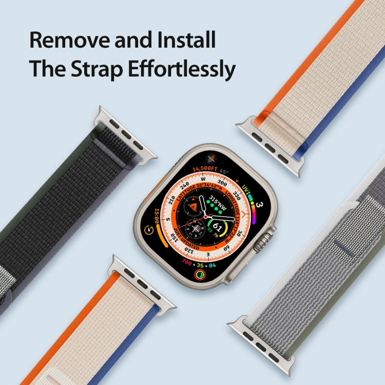 For Apple Watch Ultra 49mm DUX DUCIS YJ Series Nylon Watch Band(Orange Beige) - Watch Bands by DUX DUCIS | Online Shopping UK | buy2fix