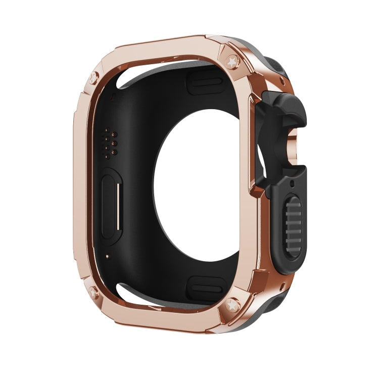 For Apple Watch Ultra 49mm 2-in-1 PC Hybrid TPU Armor Watch Case(Rose Gold) - Watch Cases by buy2fix | Online Shopping UK | buy2fix