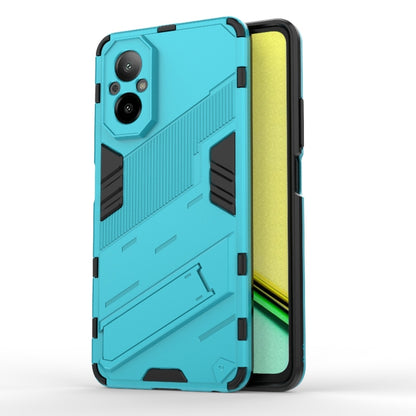 For Realme C67 4G Global Punk Armor 2 in 1 PC + TPU Phone Case with Holder(Blue) - Realme Cases by buy2fix | Online Shopping UK | buy2fix