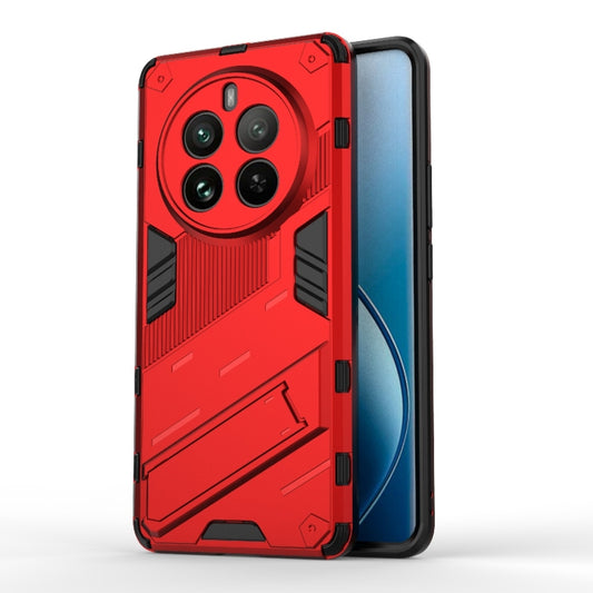 For Realme 12 Pro 5G Global Punk Armor 2 in 1 PC + TPU Phone Case with Holder(Red) - Realme Cases by buy2fix | Online Shopping UK | buy2fix