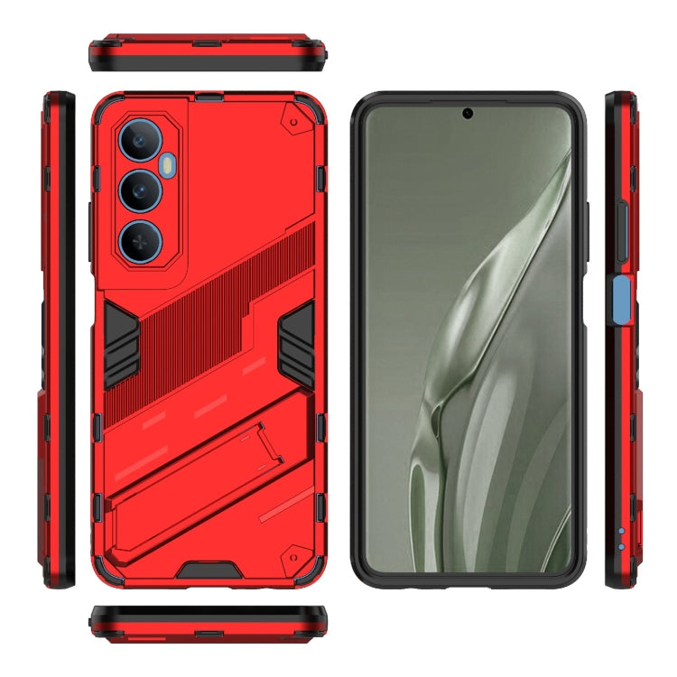 For Realme C65 4G Global Punk Armor 2 in 1 PC + TPU Phone Case with Holder(Red) - Realme Cases by buy2fix | Online Shopping UK | buy2fix