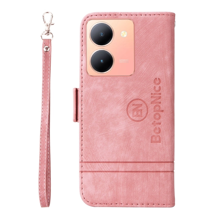 For vivo Y36 4G / 5G Global BETOPNICE Dual-side Buckle Leather Phone Case(Pink) - vivo Cases by BETOPNICE | Online Shopping UK | buy2fix