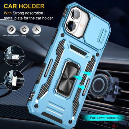 For iPhone 16 Armor PC + TPU Camera Shield Phone Case(Light Blue) - iPhone 16 Cases by buy2fix | Online Shopping UK | buy2fix