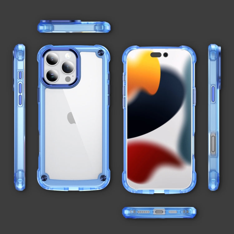 For iPhone 16 Pro Max Skin Feel TPU + PC Phone Case(Transparent Blue) - iPhone 16 Pro Max Cases by buy2fix | Online Shopping UK | buy2fix