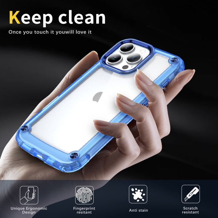 For iPhone 16 Pro Skin Feel TPU + PC Phone Case(Transparent Blue) - iPhone 16 Pro Cases by buy2fix | Online Shopping UK | buy2fix