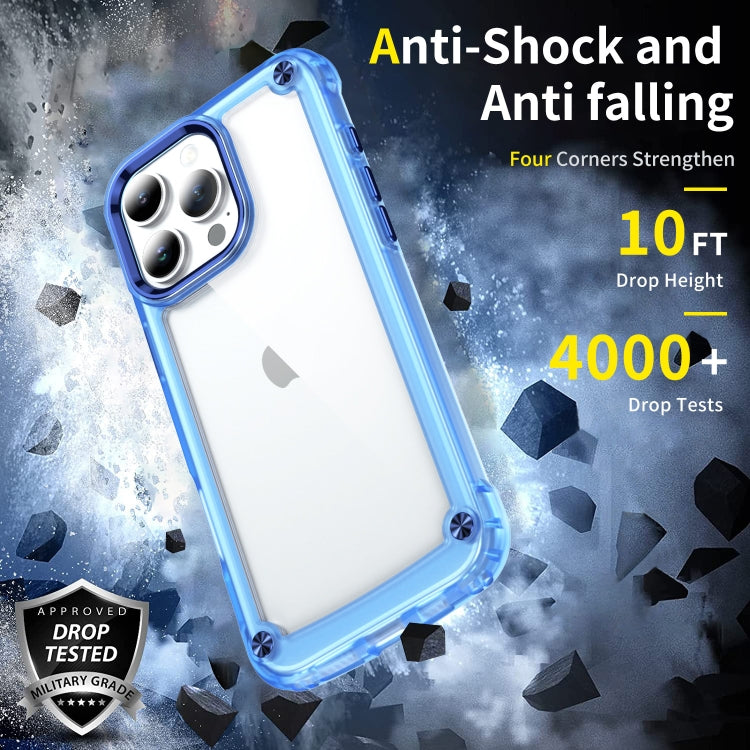 For iPhone 16 Pro Skin Feel TPU + PC Phone Case(Transparent Blue) - iPhone 16 Pro Cases by buy2fix | Online Shopping UK | buy2fix