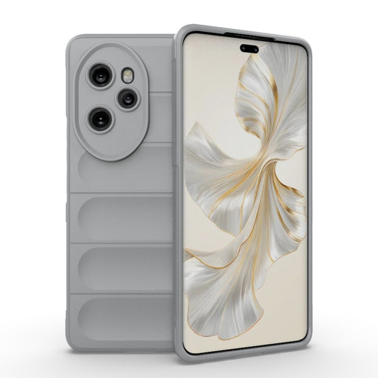 For Honor 100 Pro 5G Magic Shield TPU + Flannel Phone Case(Grey) - Honor Cases by buy2fix | Online Shopping UK | buy2fix