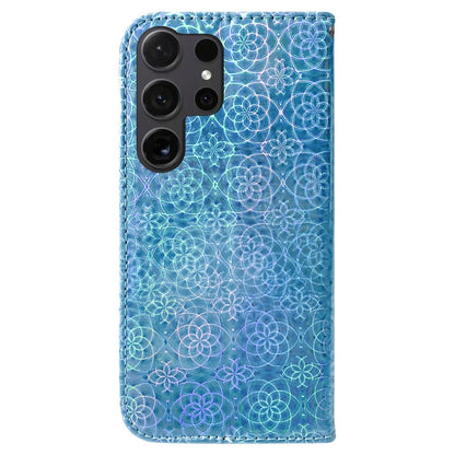 For Samsung Galaxy S24 Ultra 5G Colorful Magnetic Buckle Leather Phone Case(Blue) - Galaxy S24 Ultra 5G Cases by buy2fix | Online Shopping UK | buy2fix