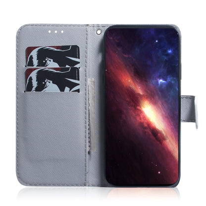 For iPhone 16 Coloured Drawing Flip Leather Phone Case(White Wolf) - iPhone 16 Cases by buy2fix | Online Shopping UK | buy2fix