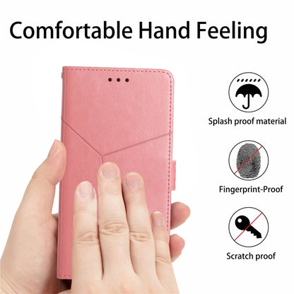 For Google Pixel 9 Pro Y-shaped Pattern Flip Leather Phone Case(Pink) - Google Cases by buy2fix | Online Shopping UK | buy2fix