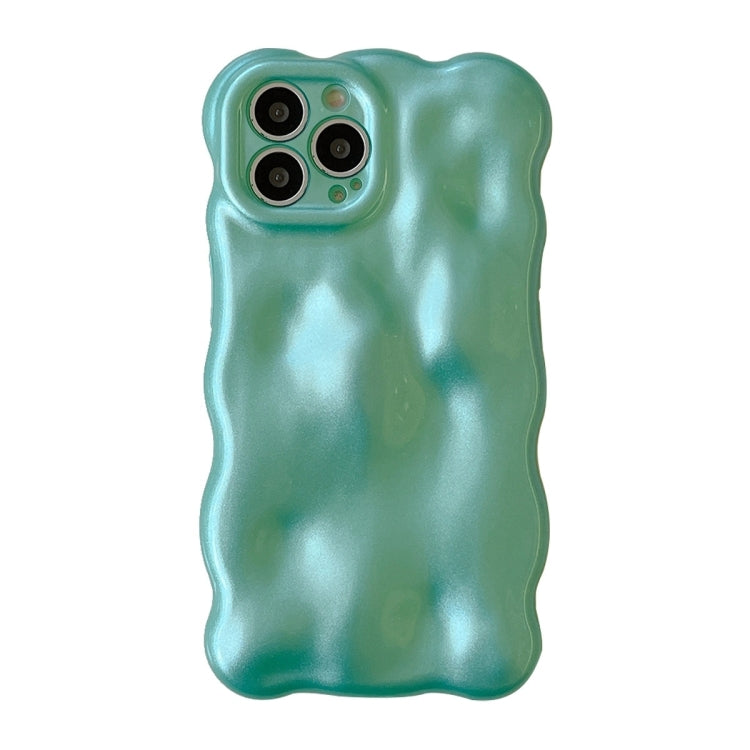 For iPhone 16 Pro Max Wave Bubbles TPU Phone Case(Pearlescent Green) - iPhone 16 Pro Max Cases by buy2fix | Online Shopping UK | buy2fix