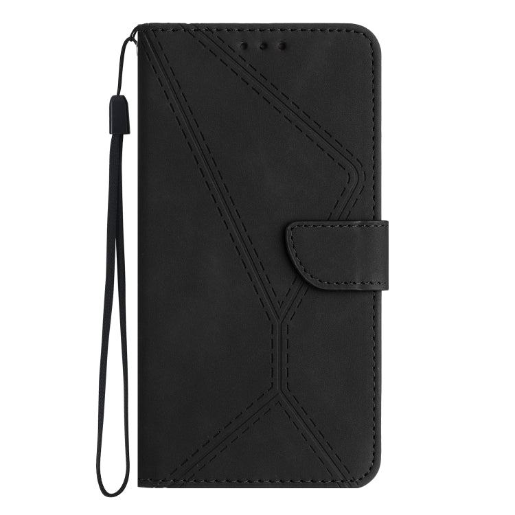 For Samsung Galaxy A05s Stitching Embossed Leather Phone Case(Black) - Galaxy Phone Cases by buy2fix | Online Shopping UK | buy2fix