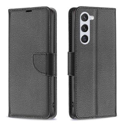 For Samsung Galaxy S24 5G Litchi Texture Pure Color Flip Leather Phone Case(Black) - Galaxy S24 5G Cases by buy2fix | Online Shopping UK | buy2fix