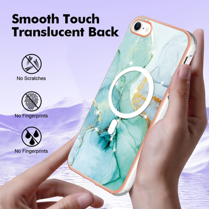 For iPhone 8 / SE 2022 / 2020 Marble Pattern Dual-side IMD Magsafe TPU Phone Case(Green 003) - iPhone SE 2022 / 2020 / 8 / 7 Cases by buy2fix | Online Shopping UK | buy2fix