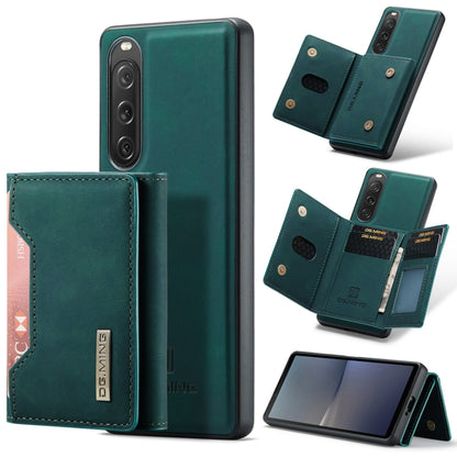 For Sony Xperia 10 V DG.MING M2 Series 3-Fold Multi Card Bag + Magnetic Phone Case(Green) - Sony Cases by DG.MING | Online Shopping UK | buy2fix