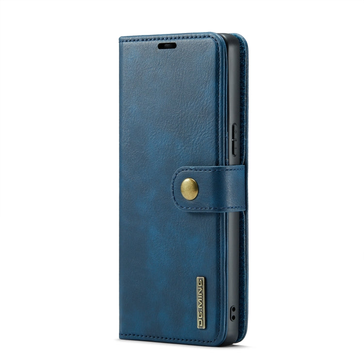 For Sony Xperia 10 V DG.MING Crazy Horse Texture Detachable Magnetic Leather Phone Case(Blue) - Sony Cases by DG.MING | Online Shopping UK | buy2fix