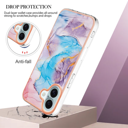 For iPhone 16 Plus Electroplating Pattern IMD TPU Shockproof Case(Milky Way Blue Marble) - iPhone 16 Plus Cases by buy2fix | Online Shopping UK | buy2fix