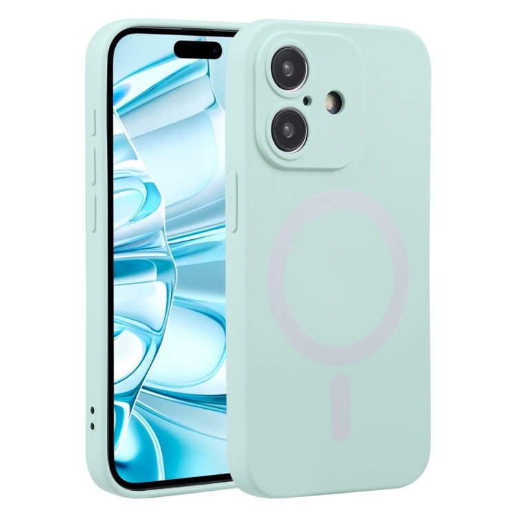 For iPhone 16 Plus Liquid Silicone Magsafe Phone Case(Light Cyan) - iPhone 16 Plus Cases by buy2fix | Online Shopping UK | buy2fix