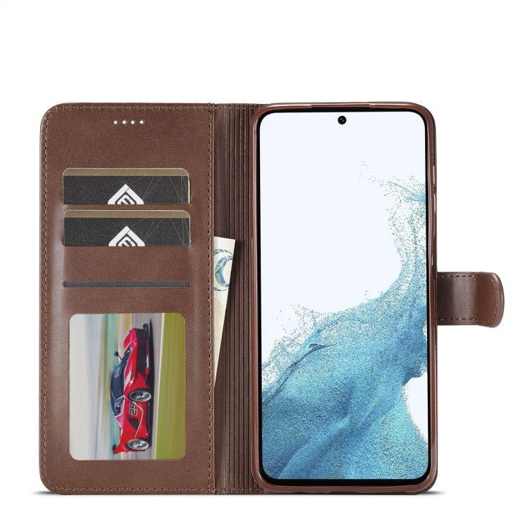 For Samsung Galaxy A35 5G LC.IMEEKE Calf Texture Leather Phone Case(Coffee) - Galaxy Phone Cases by LC.IMEEKE | Online Shopping UK | buy2fix