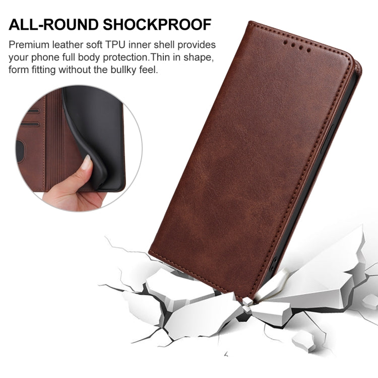 For Ulefone Note 16 Pro Magnetic Closure Leather Phone Case(Brown) - Ulefone Cases by buy2fix | Online Shopping UK | buy2fix