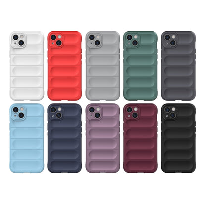 For iPhone 15 Plus Magic Shield TPU + Flannel Phone Case(White) - iPhone 15 Plus Cases by buy2fix | Online Shopping UK | buy2fix