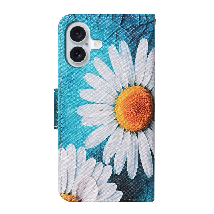 For iPhone 16 Plus 3D Colored Drawing Flip Leather Phone Case(Chrysanthemum) - iPhone 16 Plus Cases by buy2fix | Online Shopping UK | buy2fix