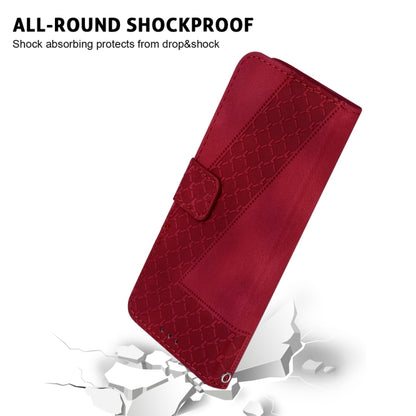 For Samsung Galaxy S24 Ultra 5G 7-shaped Embossed Leather Phone Case(Red) - Galaxy S24 Ultra 5G Cases by buy2fix | Online Shopping UK | buy2fix