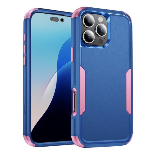 For iPhone 16 Pro Commuter Shockproof TPU + PC Phone Case(Royal Blue+Pink) - iPhone 16 Pro Cases by buy2fix | Online Shopping UK | buy2fix