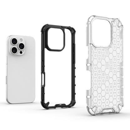 For iPhone 16 Pro Max Honeycomb Shockproof Phone Case(Black) - iPhone 16 Pro Max Cases by buy2fix | Online Shopping UK | buy2fix