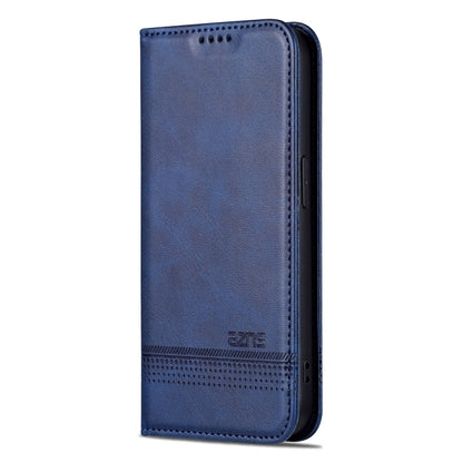 For iPhone 16 Pro Max AZNS Magnetic Calf Texture Flip Leather Phone Case(Dark Blue) - iPhone 16 Pro Max Cases by AZNS | Online Shopping UK | buy2fix