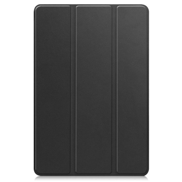 For Xiaomi Redmi Pad SE Custer Pure Color 3-Fold Holder Leather Tablet Case(Black) - More Tablet Cases by buy2fix | Online Shopping UK | buy2fix