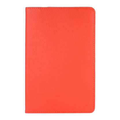 For Samsung Galaxy Tab A9+ 360 Degrees Rotation Holder Litchi Texture Leather Tablet Case(Orange) - Galaxy Tab A9+ by buy2fix | Online Shopping UK | buy2fix